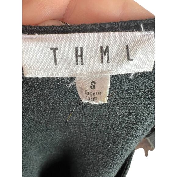 THML embroidered black dress size small Comfy Loose Boho Casual Everyday - Picture 5 of 9
